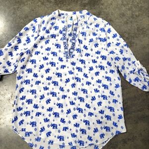 Elephant print blouse